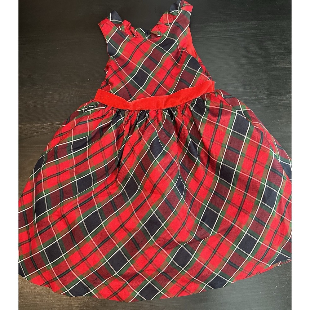 Janie & Jack Holiday Plaid Dress Christmas Red Plaid Size 4